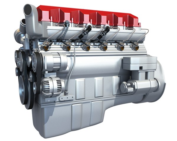 truck engine 3d model