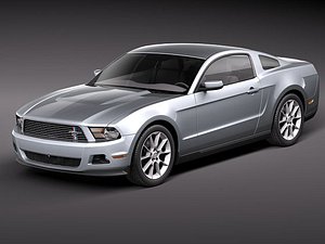 mustang v6 2011 sport 3d model