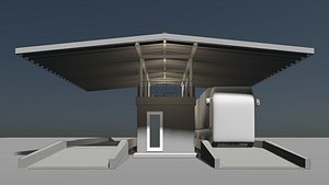Truck weight scale station 24i15 3D model