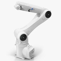 Kuka Robot KR 10 R1100 White Rigged for Cinema 4D