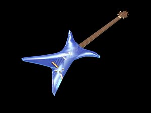 free x mode original electric guitar blue glass