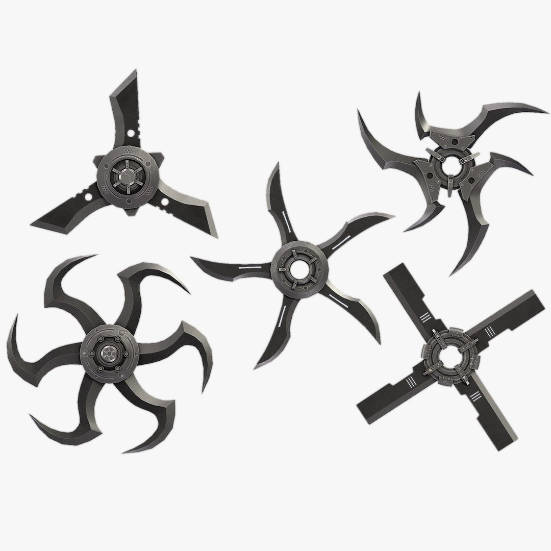 3D model Scifi shuriken collection https://p.turbosquid.com/ts-thumb/hT/gNI1P6/aN/scifi_shuriken_collection_tsquid/jpg/1775750855/1920x1080/fit_q87/f5580be251609be02364b8930d44a9d444a09d0c/scifi_shuriken_collection_tsquid.jpg