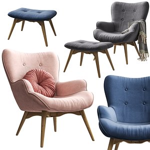 Jysk PETERSBORG Armchair with Pouf