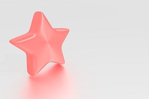 3D model five-pointed stars