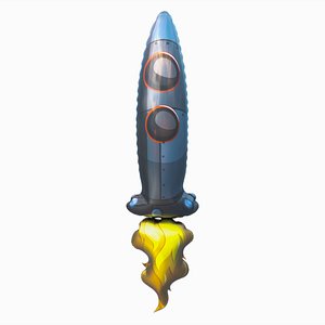 3D Rocket Shaped Balloon 03