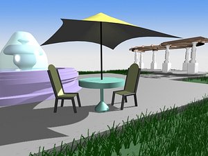 outdoor backyard set 1 s shape pergola.max