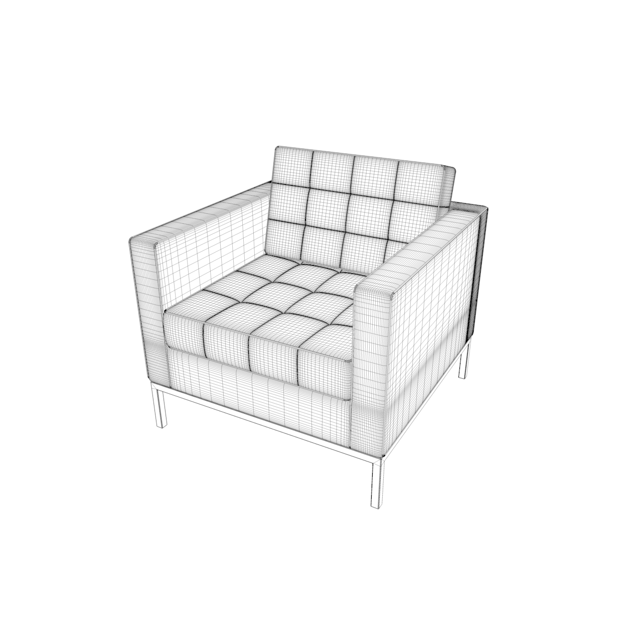 3d florence knoll lounge chair model