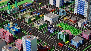 3D Low Poly City