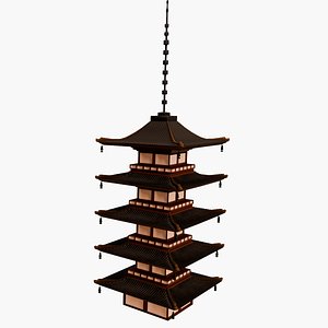 3D model Japanese temple