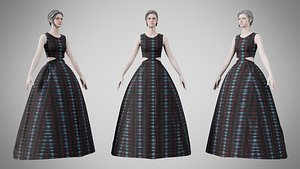 3D Dress 32 Abstract Sound Wave model