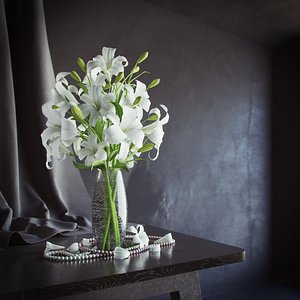 maya bouquet lilys