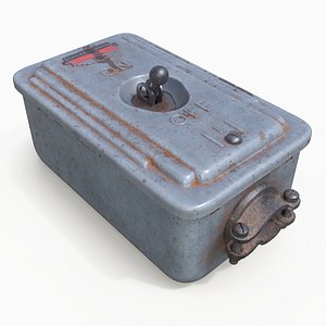 3D Vintage Cutler-Hammer Motor Control Switch Unit