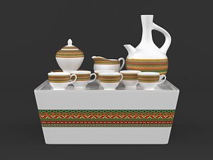 coffee cup set 3D