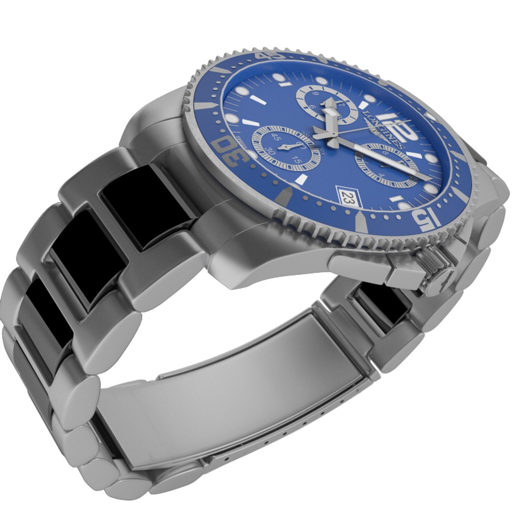 3d Model Watch Longines Conquest