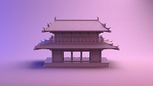 3D chinese japanese japan house