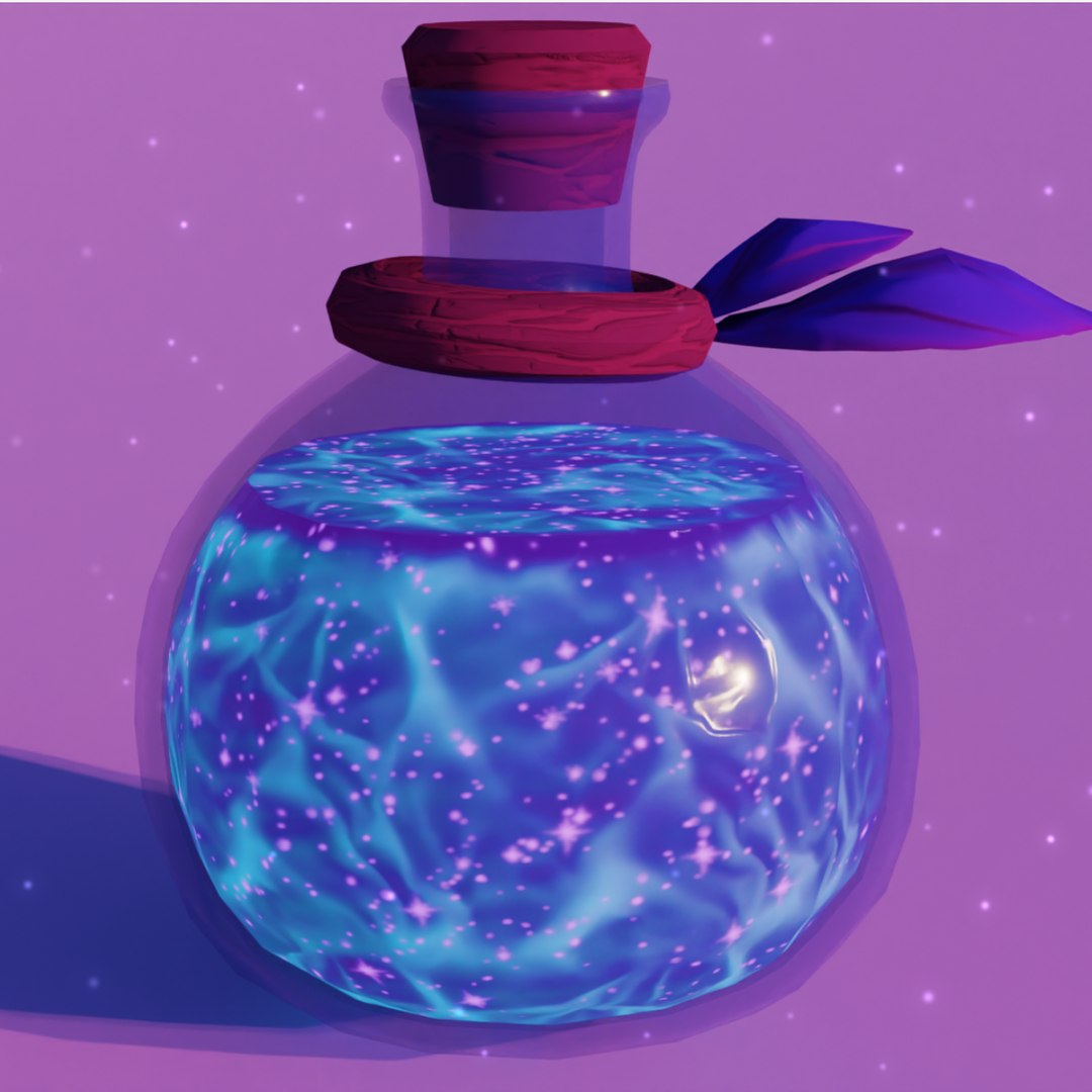 3D Stylized Dark Potion - TurboSquid 2071339