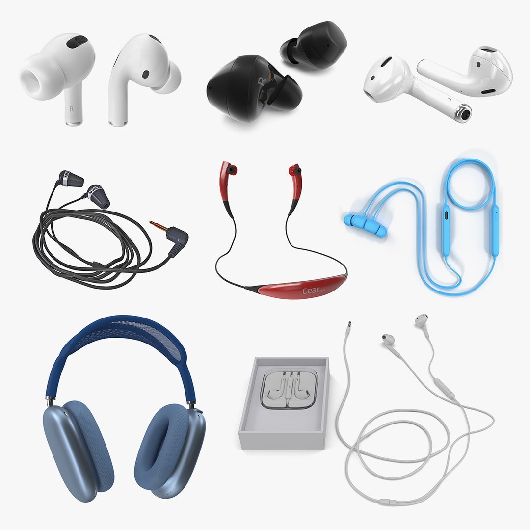 Headphones Collection 5 3D model preview