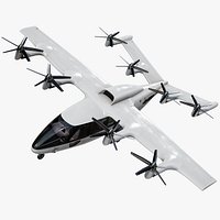 Zuri eVTOL Flying Taxi White PBR