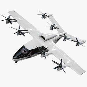 Zuri eVTOL Flying Taxi White PBR