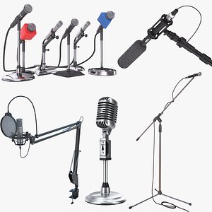 Microphones Collection 7 3D model