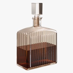 realistic glass decanter 3D