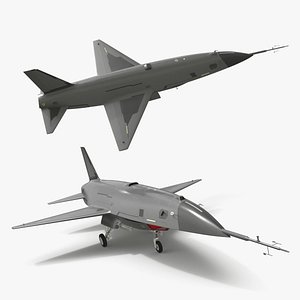 3D Stealth Fighter Jet with Landing Gear Down Grey Rigged