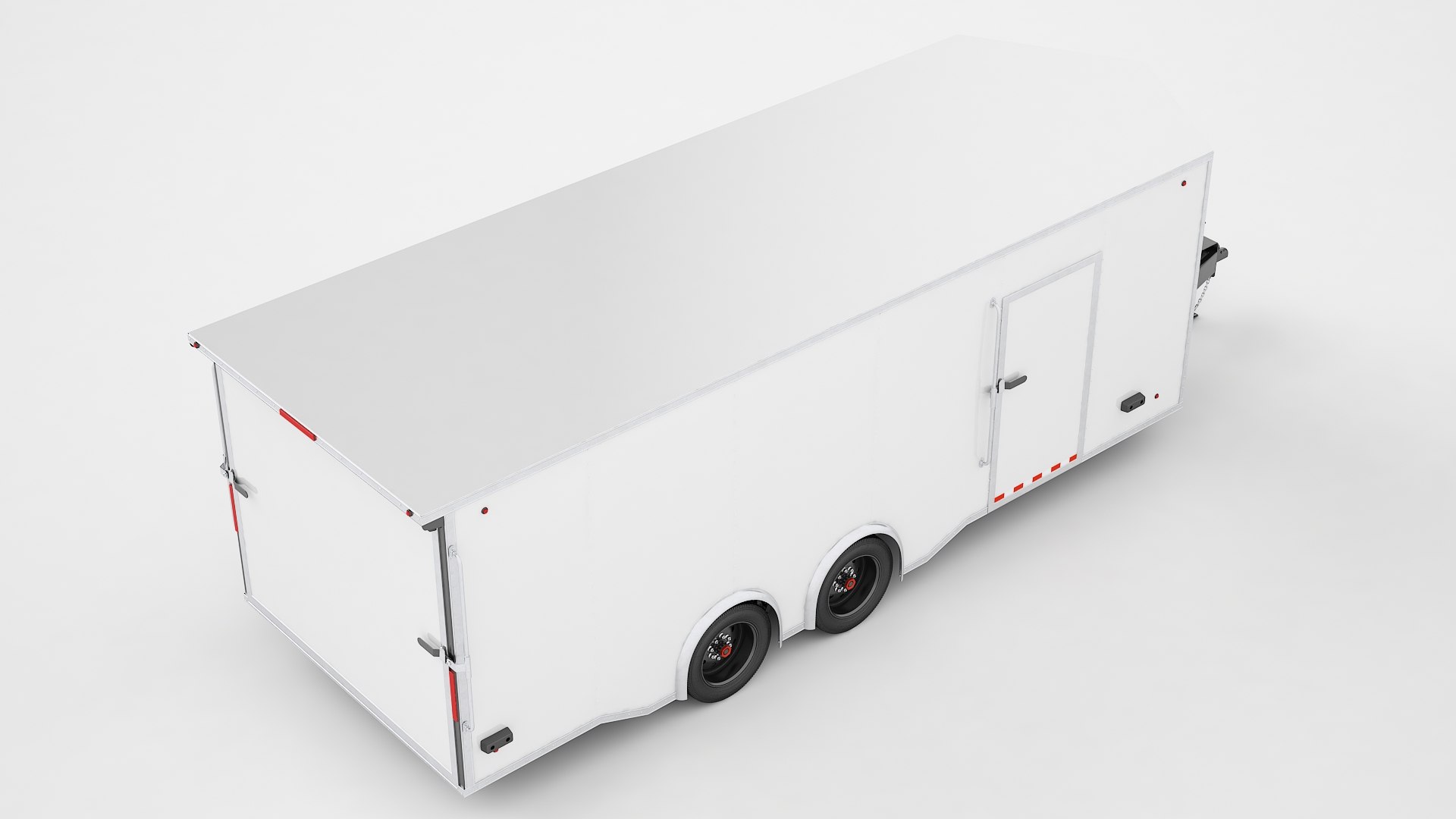 3D Auto Hauler Enclosed Cargo Trailer 04 Model - TurboSquid 2326582