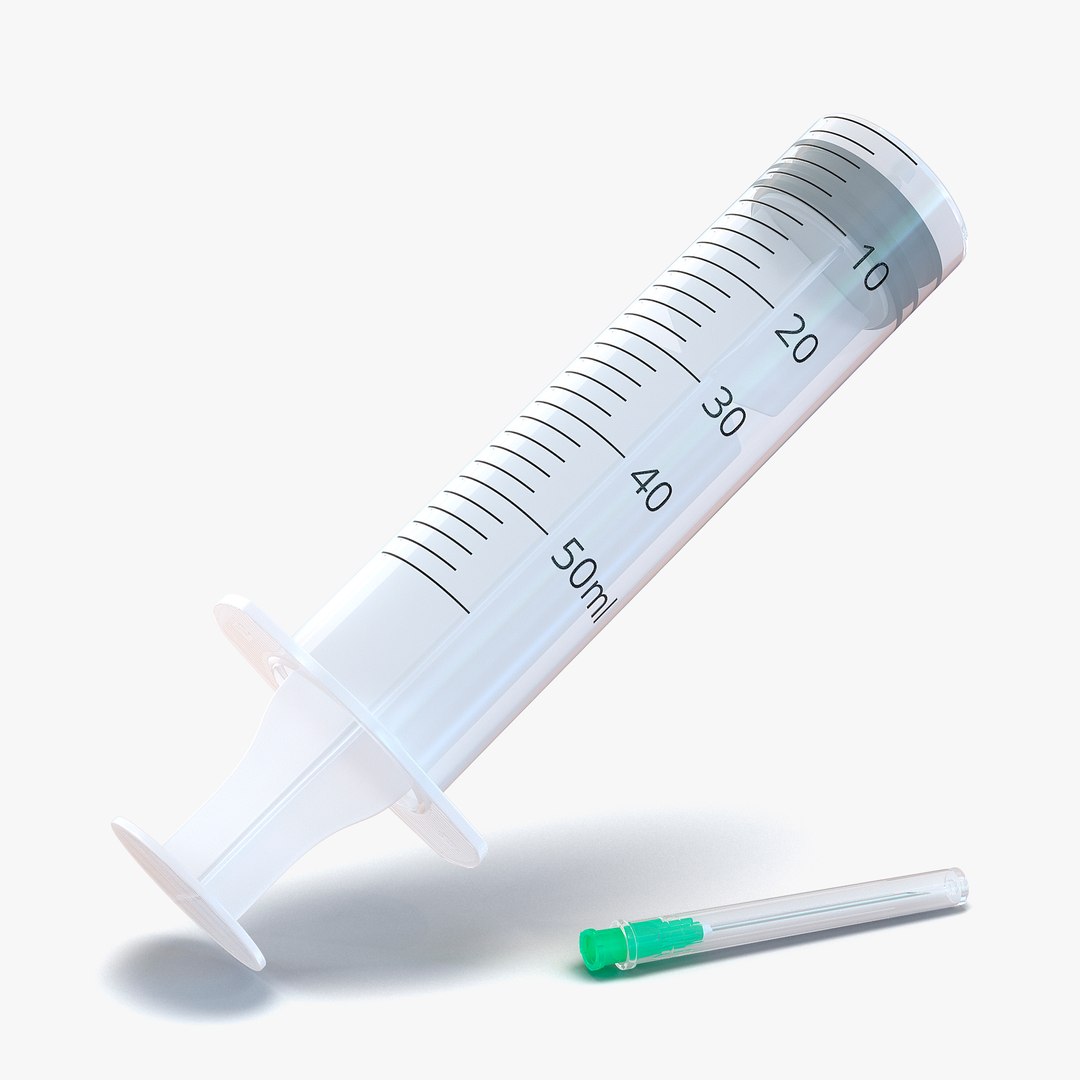 Disposable Syringe 50ml Set 3D model preview