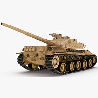 Amx-30 French Army Main Battle Tank Rigged for Cinema 4D