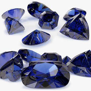 Faceted Sapphire Crystals