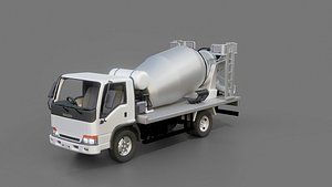 3D Isuzu NKR Concrete Mixer