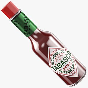 Pepper Sauce Bottle Condiment 3D model