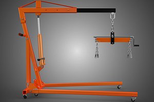 3D CRANE ENGINE HOIST LIFT WINCH HYDRAULIC LEVELER BALANCER LOAD UP model