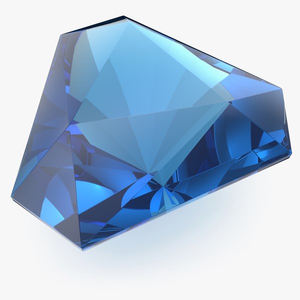 Shield Step Cut Blue Topaz model