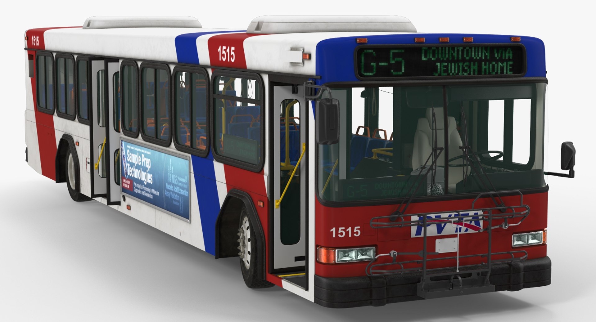 Gillig Low Floor Bus Rigged 3D model preview