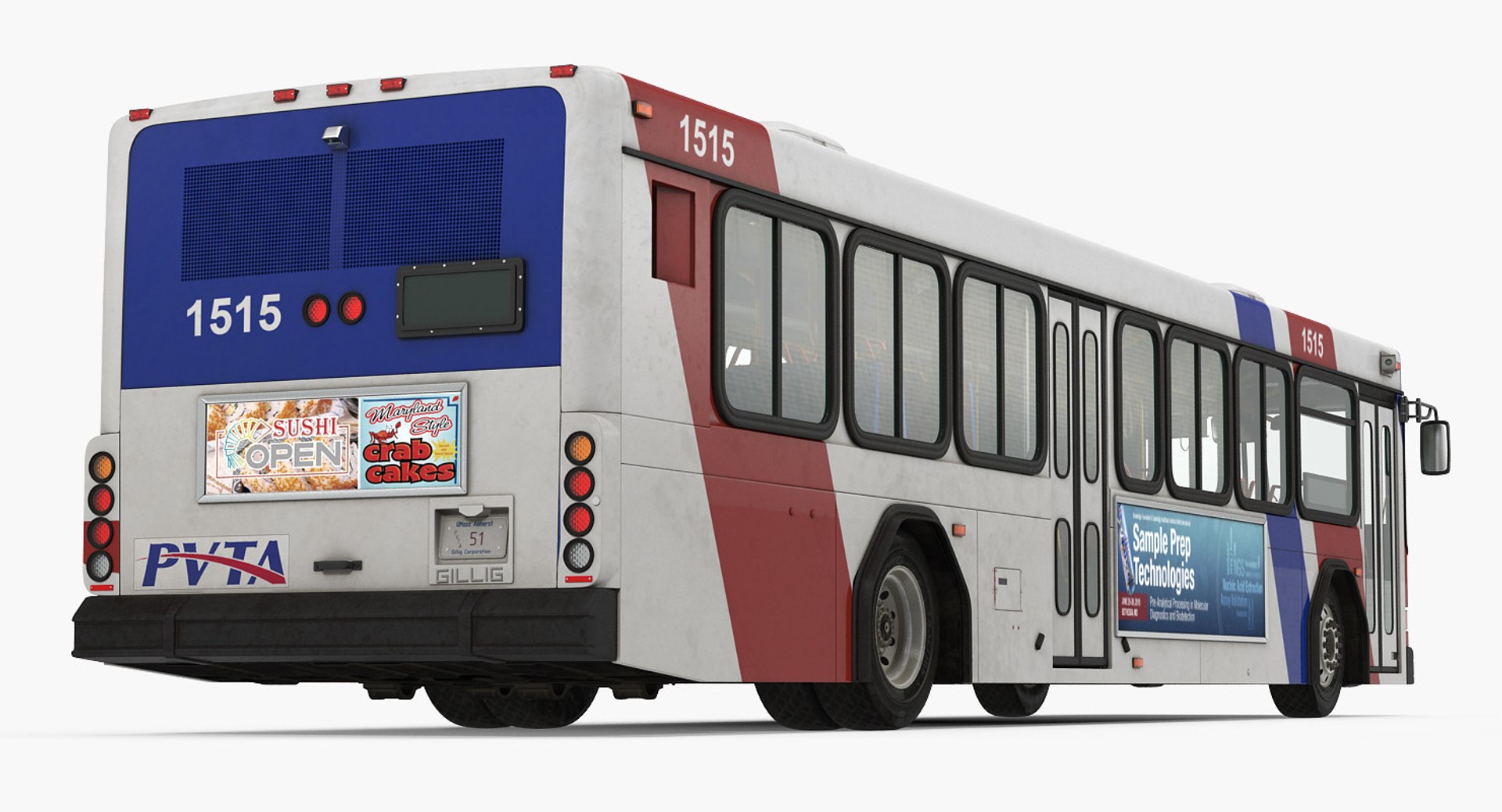 3d max gillig floor bus rigged