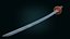 3D Medieval Realistic Japanese Katana Middle-poly Game ready