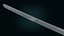 3D Medieval Realistic Japanese Katana Middle-poly Game ready