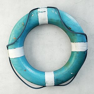 1950s Blue and White Life Preserver