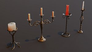 3D CANDLESTICK COLLECTION model
