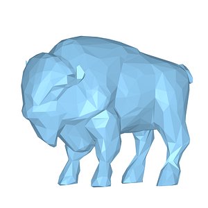 Bison Low Poly 3D model