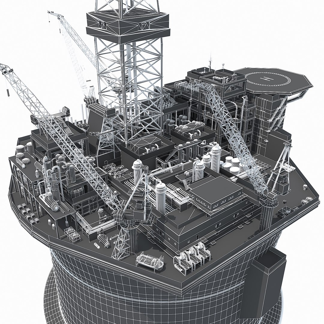 Oil Rig Platform Cylindrical 3D Model | 1146971 | TurboSquid