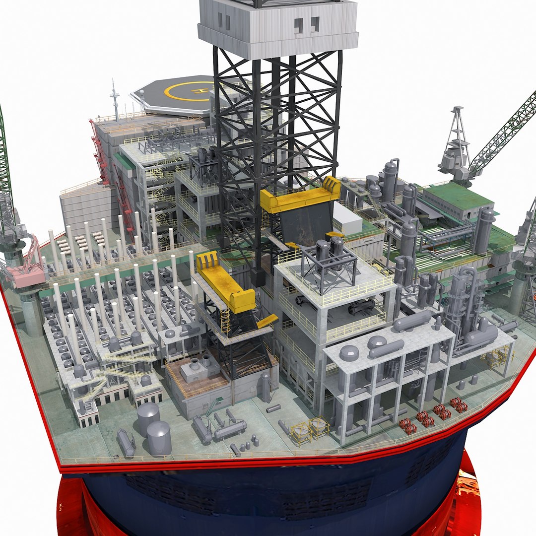 Oil Rig Platform Cylindrical 3D Model | 1146971 | TurboSquid