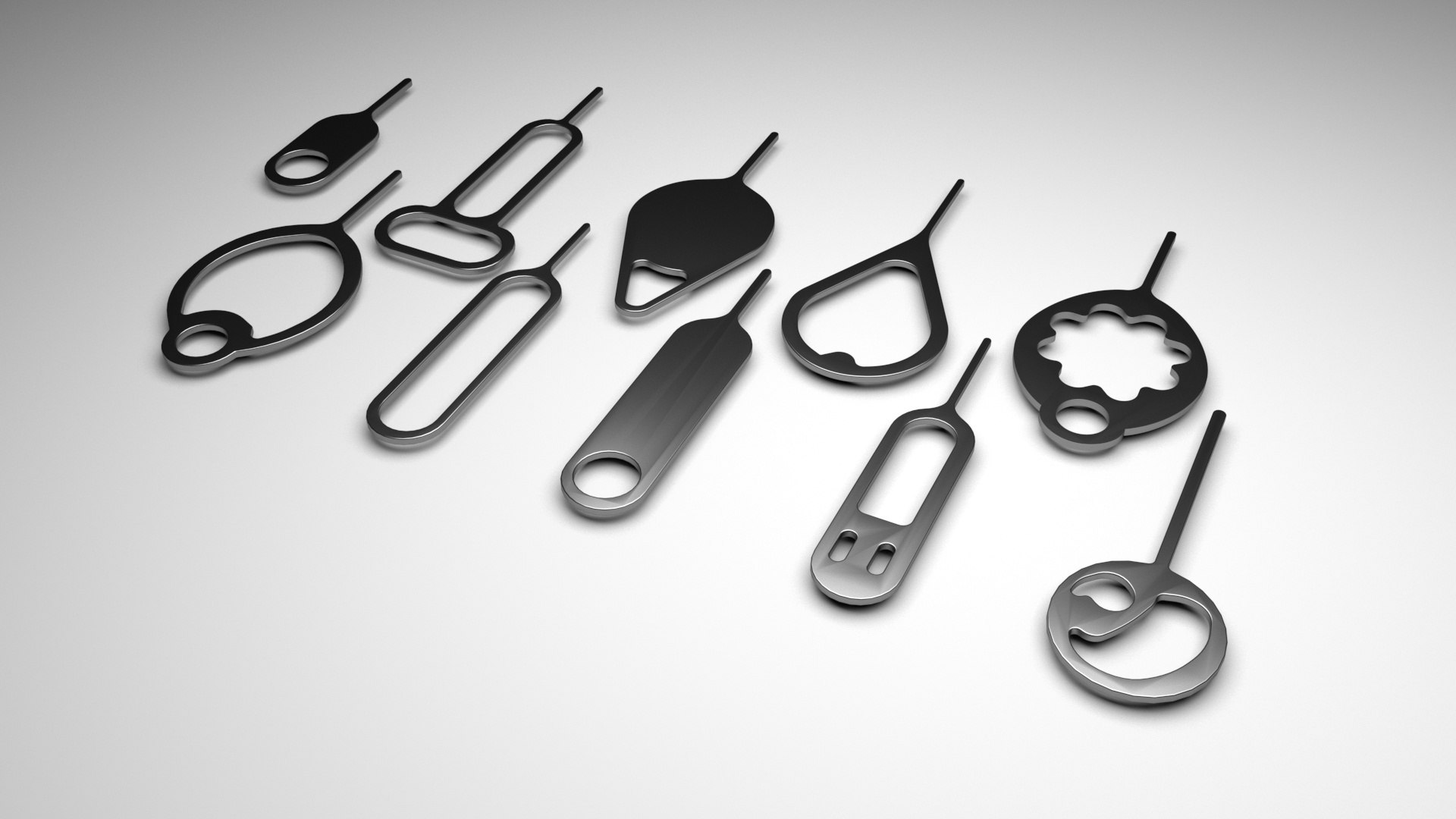 3D Sim Card Openers Set - TurboSquid 1785573