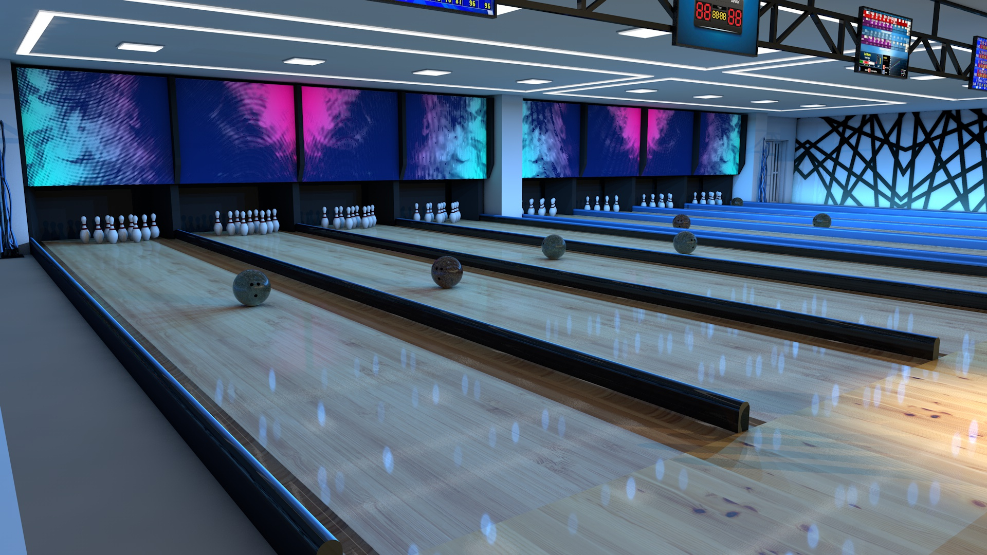 볼링 센터 3D 모델 - TurboSquid 1543698