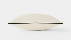 3D Cushion Cover in Cotton Velvet Light Beige model