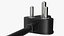 Type D Electric Plug Grounded Rigged