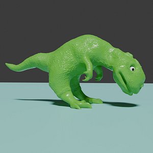 3D model Two-legged dinosaur toy