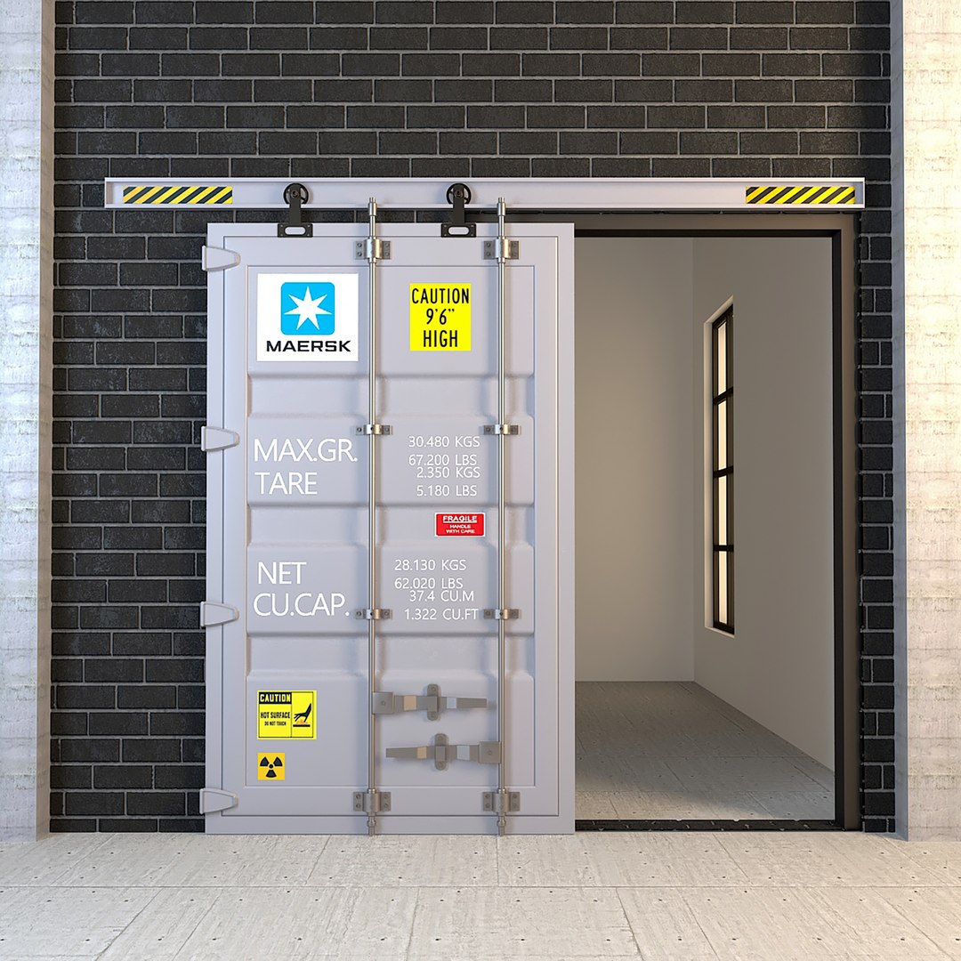 3D Industrial Container Sliding Doors Model - TurboSquid 1639812