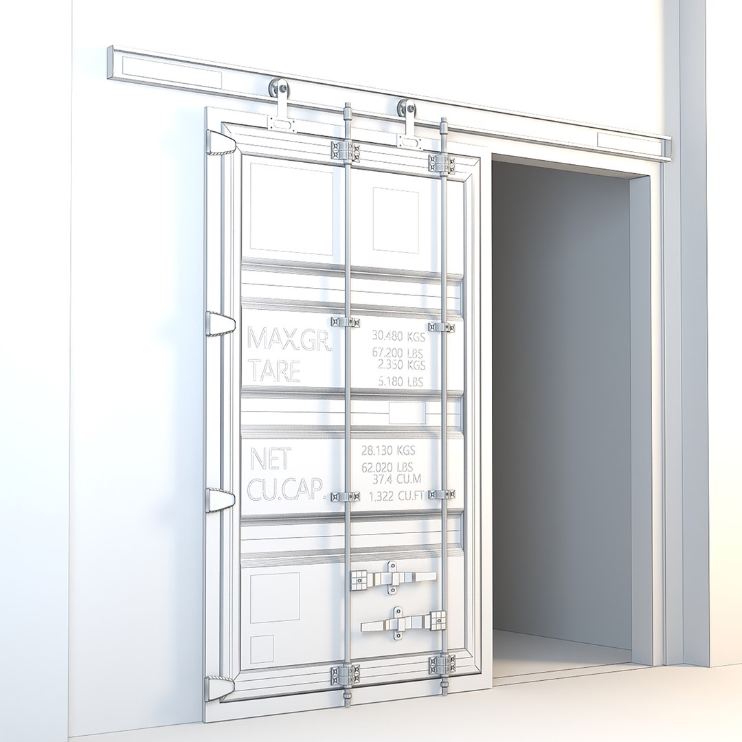 3D Industrial Container Sliding Doors Model - TurboSquid 1639812